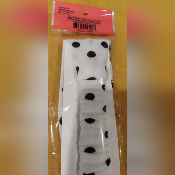 LEOPARD PRINT AND POLKA DOT BLACK & WHITE HEADBANDS - Picture 10 of 10